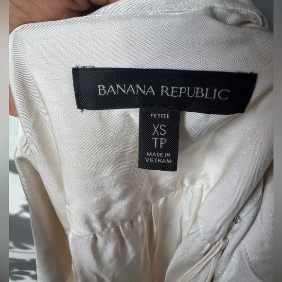 Banana republic Petite Flounce-Hem Dress (XS- Transition Cream White) - Picture 6 of 7